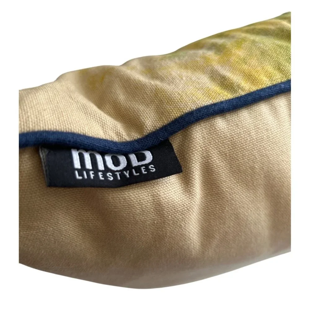 Mod Lifestyles Handcrafted Throw Pillow Embroidered Tree Design & Button Accents